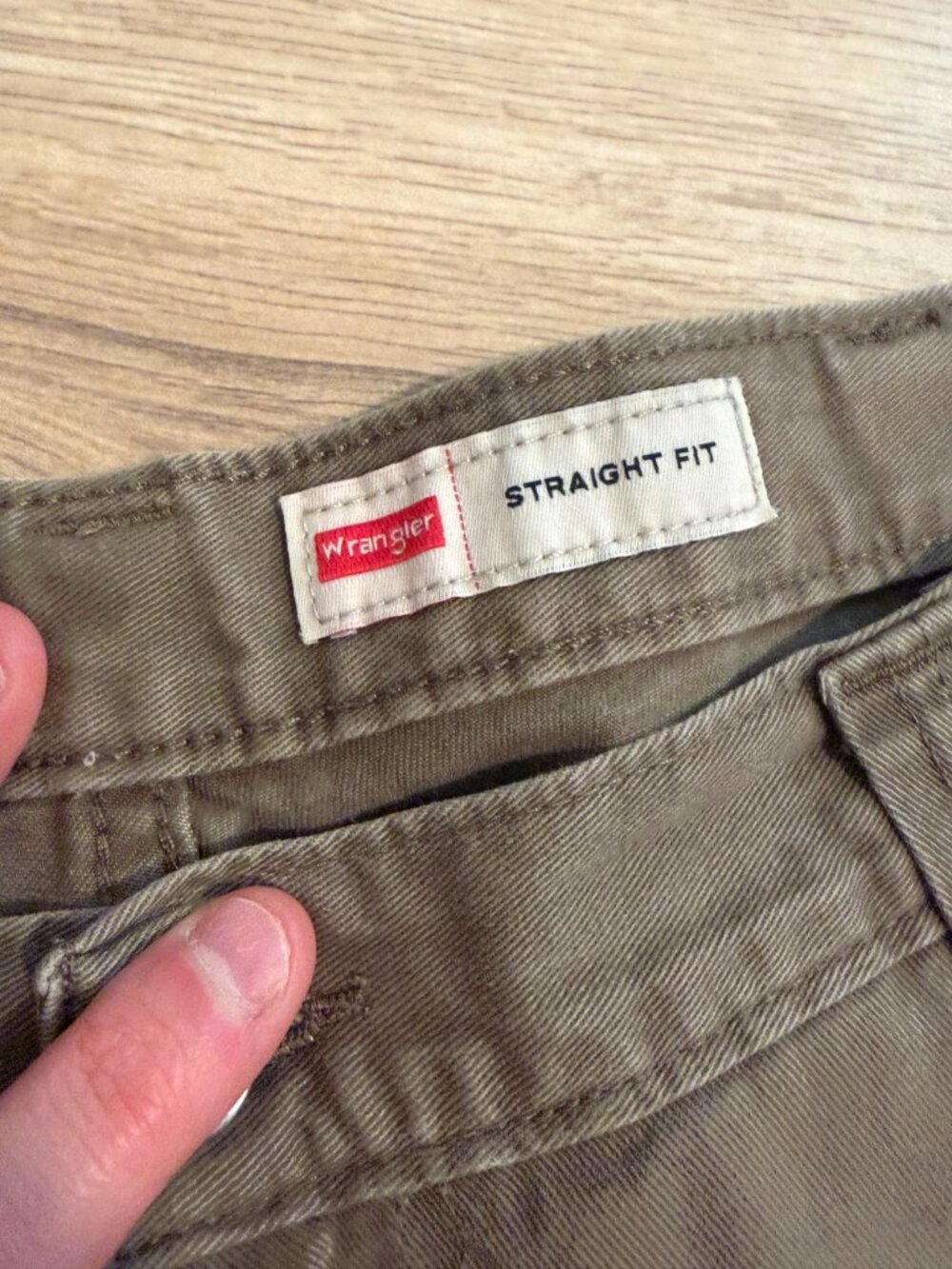 Wrangler Straight Fit Olive Khaki Tan Cargo Pants – Size 34 x 30 - Picture 3 of 5